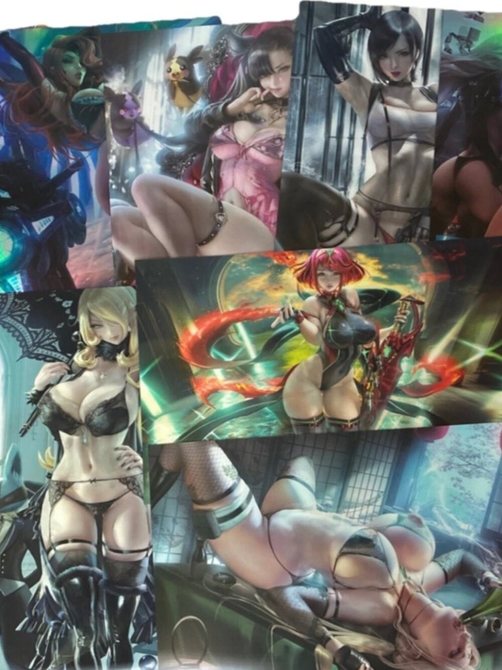 Lot of 10 Anime Lenticular 3D Flip Sakimichan Posters Art Print 11 "x 17"